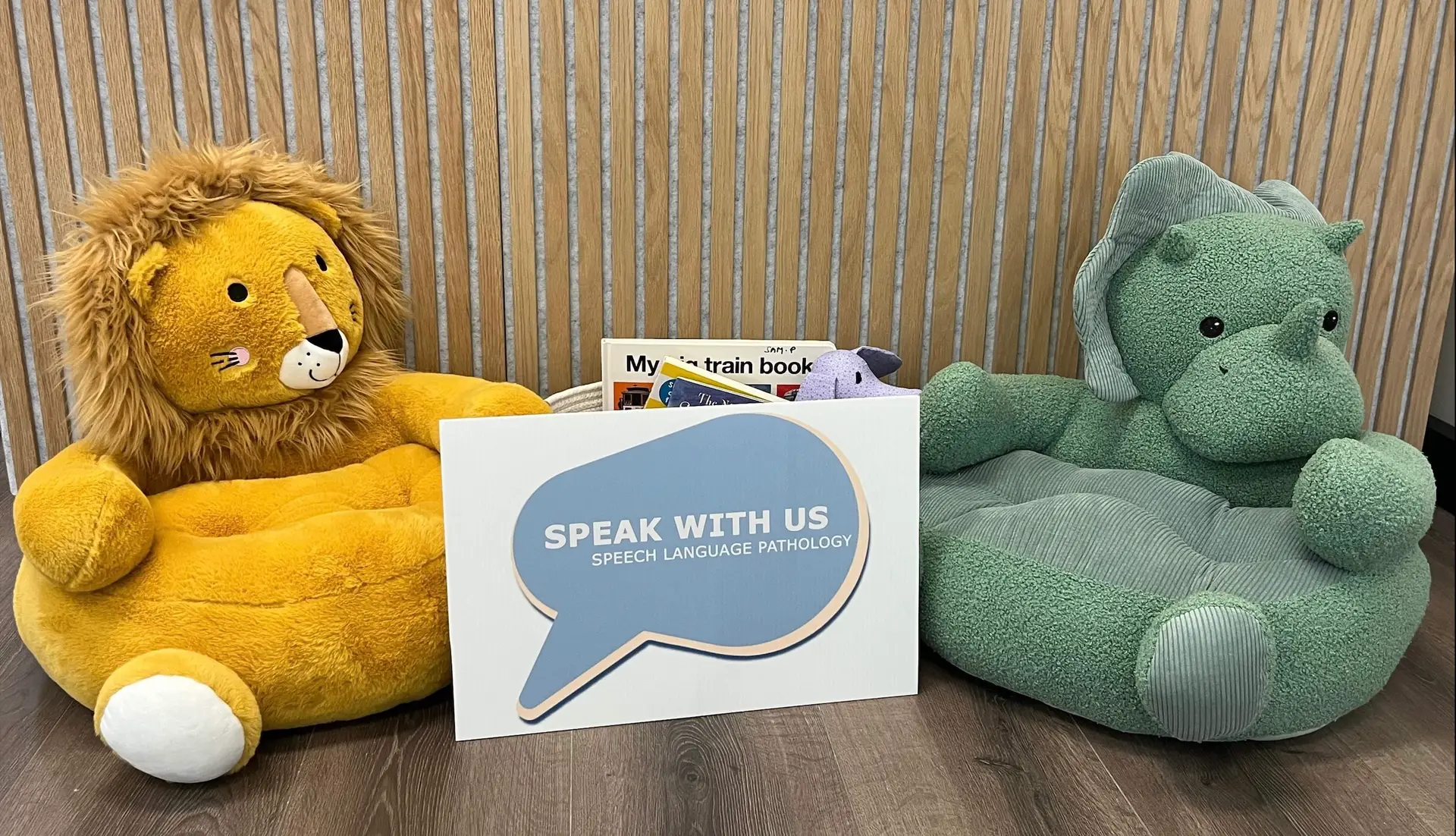 Soft play chairs in the Speak With Us clinic